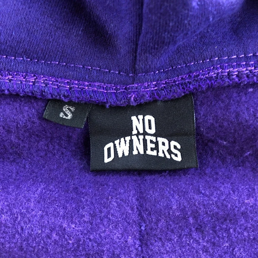 No Owners Full Zip Up Hoodie Adult Size S Lot of 2 Purple Black Crusaders Cross